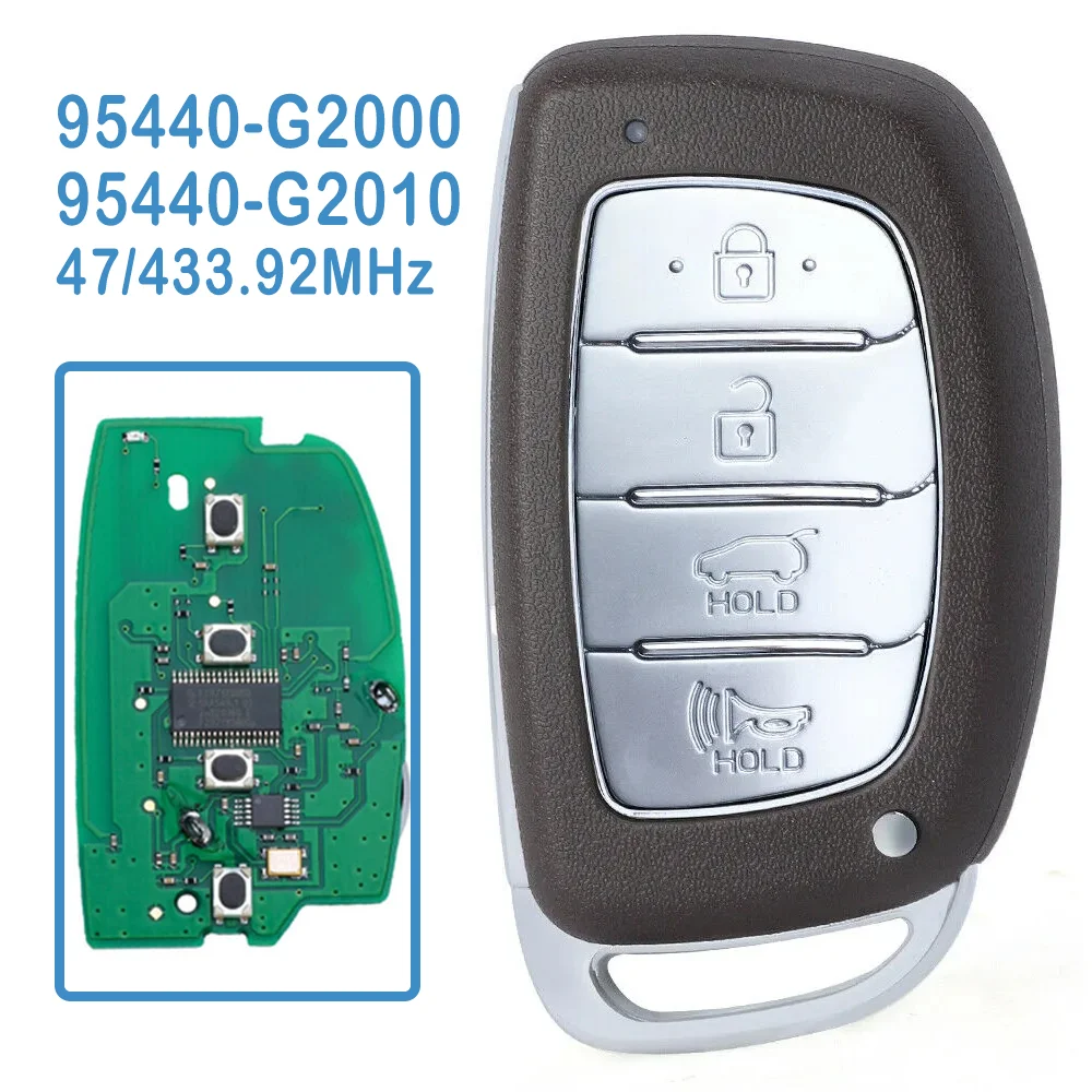 

2 Pcs/lot 95440-G2000 95440-G2010 Auto Smart Remote FSK 433.92MHz ID47 Chip TQ8-FOB-4F11 Replace Key Fob For Hyundai Ioniq 17-19