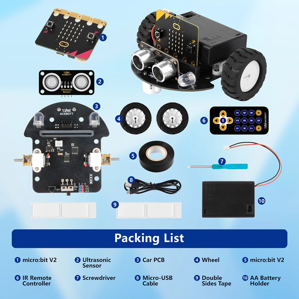 Picture 7: ACEBOTT Smart Robot Car Kit for BBC Micro:bit STEM Science Kits Coding Robots