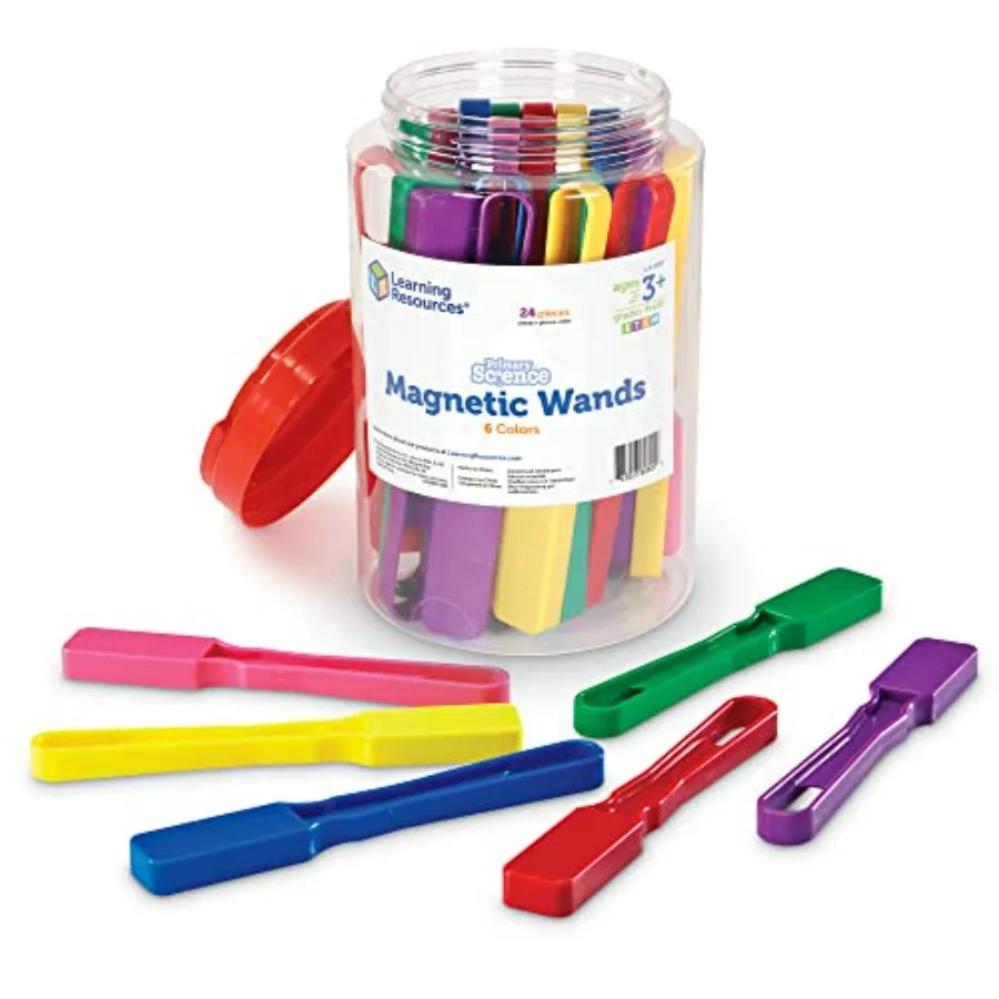 

Learning Resources Magnetic Wands Science Exploration Set of 24 for Ages 5+ STEM Learning Tools with Colorful Design for Develo