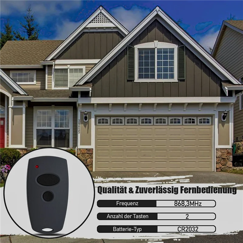 

Y51A-4Pcs 868,3 МГц Ручной передатчик гаражных ворот для Marantec D302-868, D304-868, D384-868, D321-868, D323-868