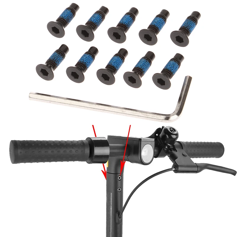 

1 комплект винтов с гаечным ключом для электрического скутера для Ninebot G30 F30, винты для трубки передней вилки, аксессуары