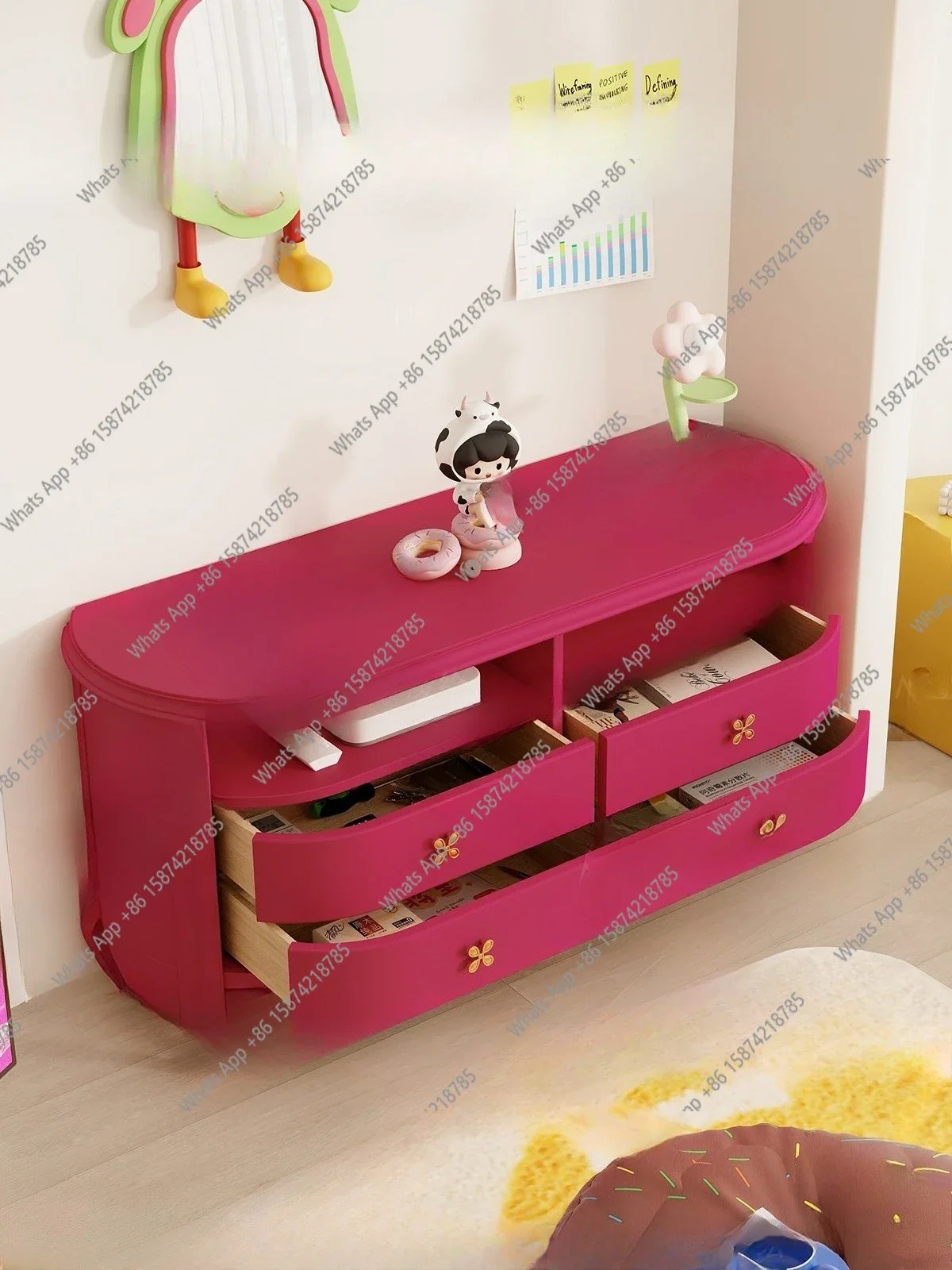 

X Французский шкаф на крыльце, декоративный шкаф с допамином для гостиной, четыре сундука, обеденный шкаф розово-красного цвета