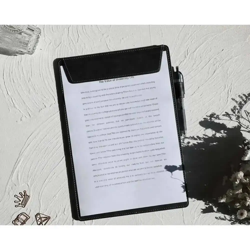 A5 229X160MM Magnetische PU Leder Schulen Krankenhäuser Büro Datei Clip Board Menü Halter Zwischenablage Schreiben Clip Board – Detail 5