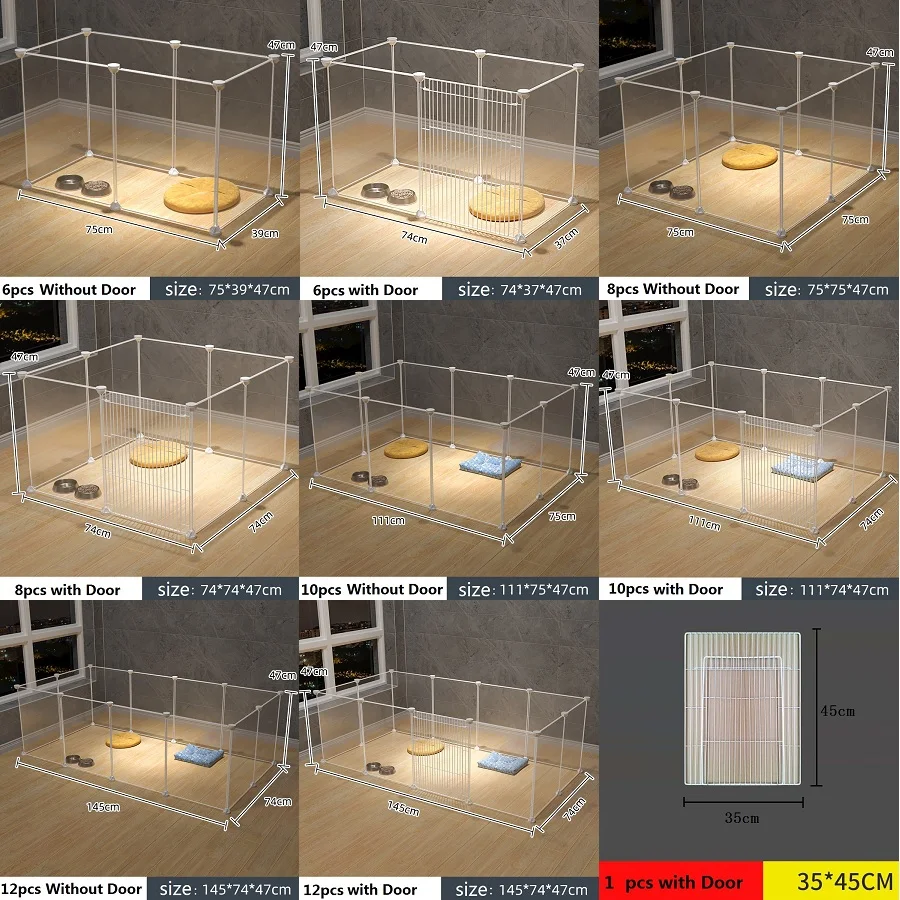 Niche multifonctionnelle pour animaux de compagnie DIY, chenil pour dormir et jouer, cage pour chat, clôture pour chien, parc pour lapin, overd'Inde, maison pour chien