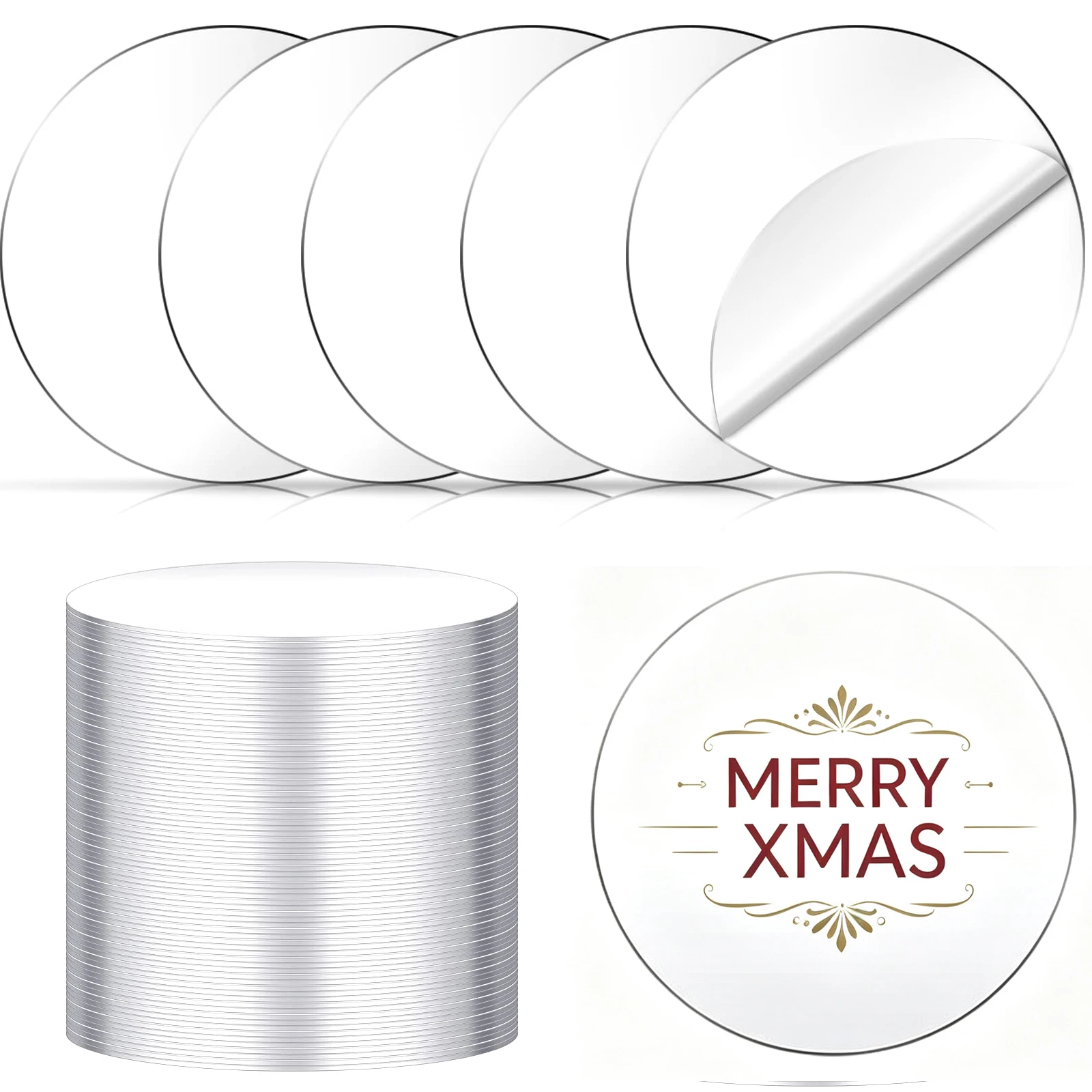 Clear Circle Acrylic Sheet 4Inch Acrylic Circle Disc Round Acrylic Sign for Cricut Cutting Engraving, Painting and DIY Projects