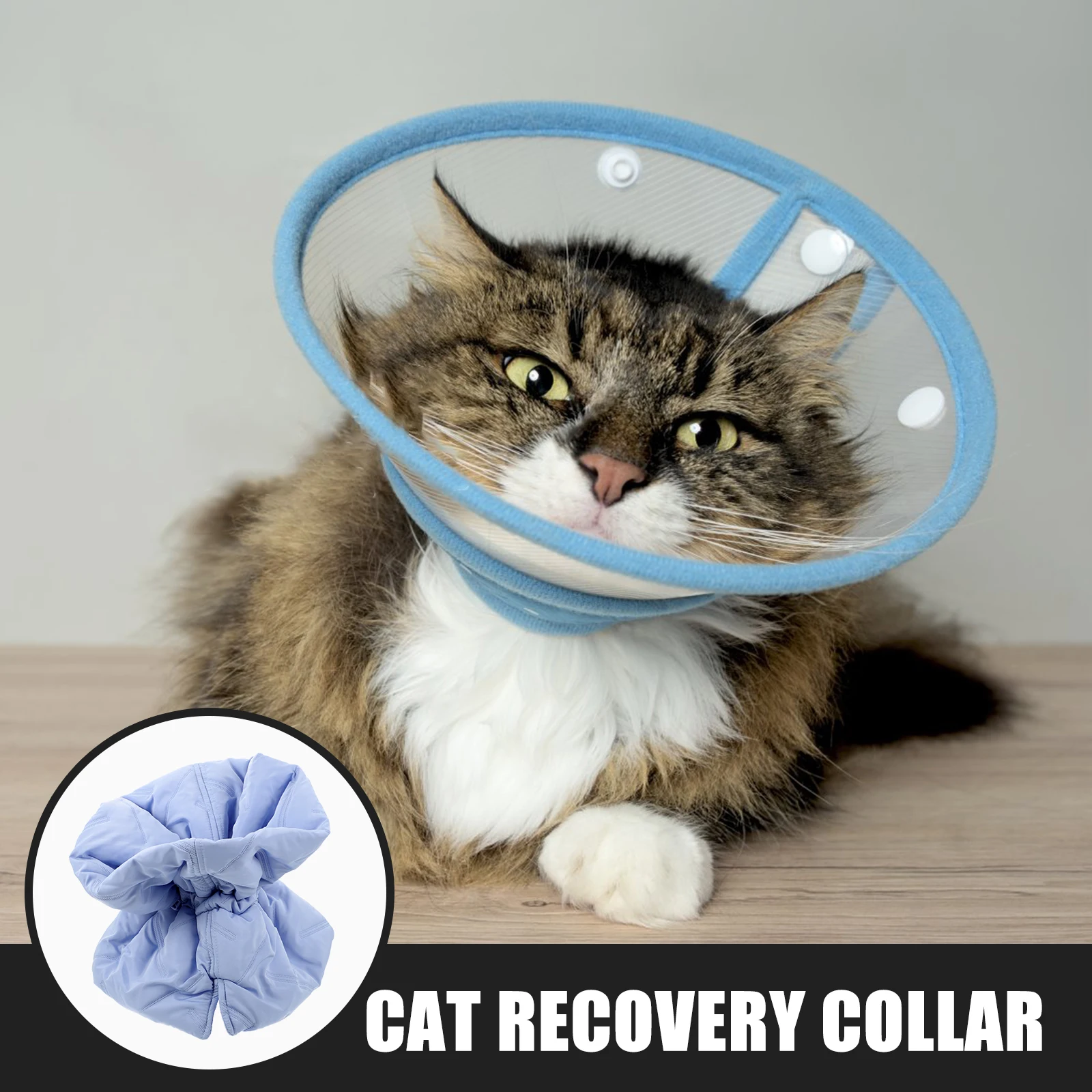 

Cat Cone Collar Adjustable Recovery Neckwear Anti-Licking Breathable Durable Pet Supplies Easy to Put on Take Off Comfortable