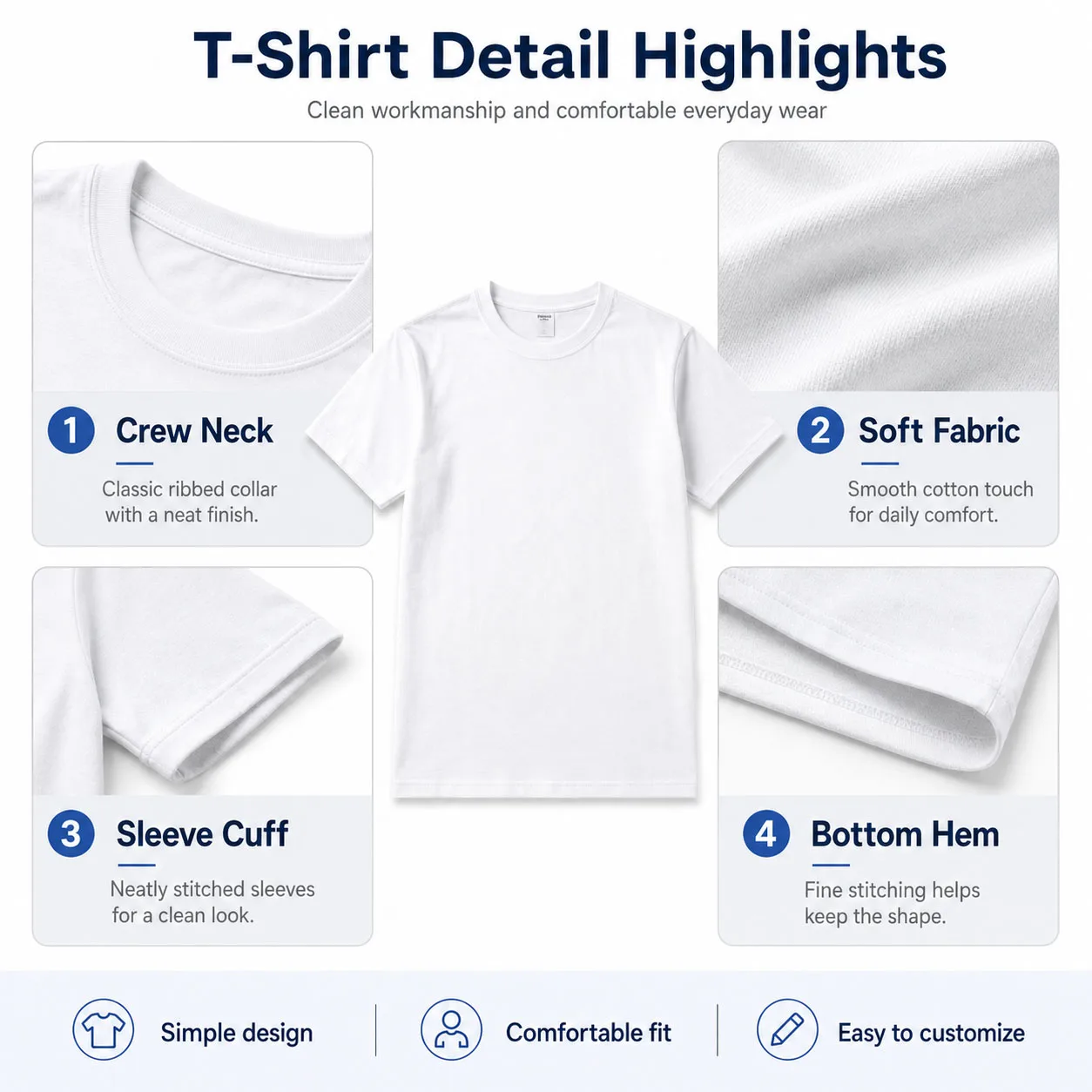 Customize Tee Unisex Personalized T-Shirts Add Your Own Logo Photo or Text Shirt Personalized Gift 100% Cotton Short Sleeve Tees image 3