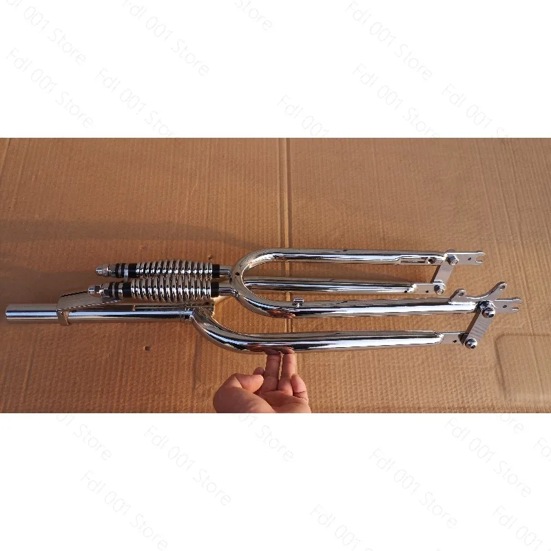 26 inch retro double spring shock-absorbing front fork modified beach bicycle accessories 25.4 * 28.6MM