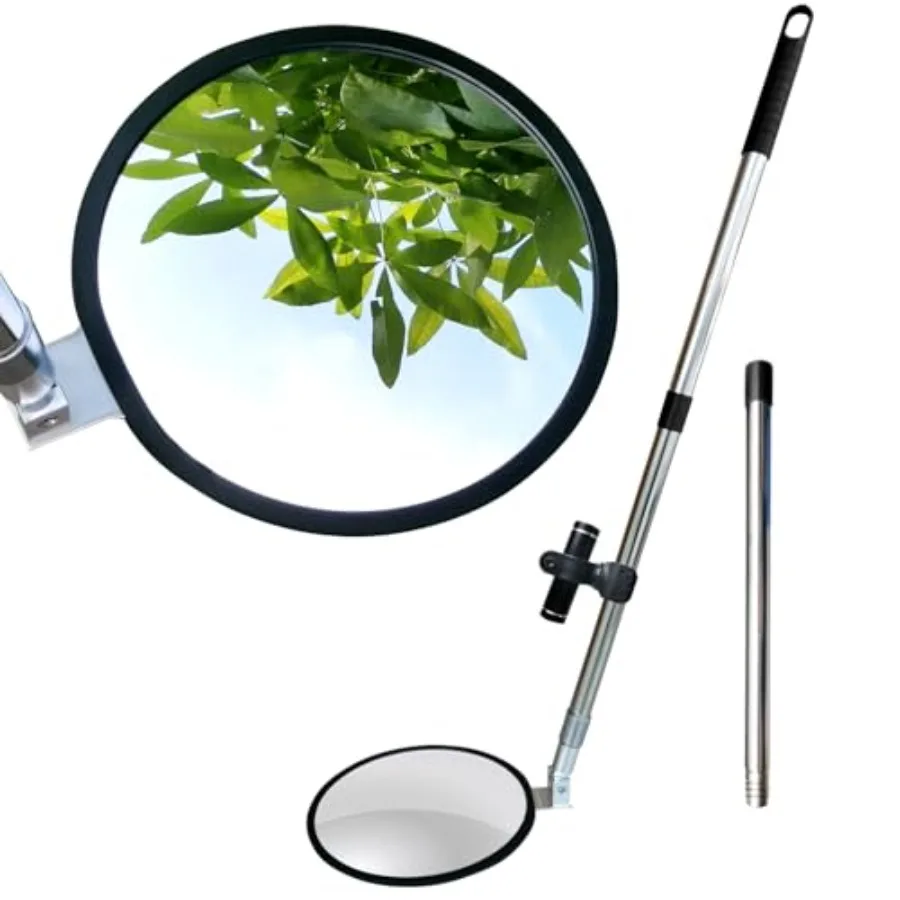 

Under Car Search Mirror with Extendable Handle Vehicle Inspection Mirror for Security Check at Border Airport Sheriff or Milita