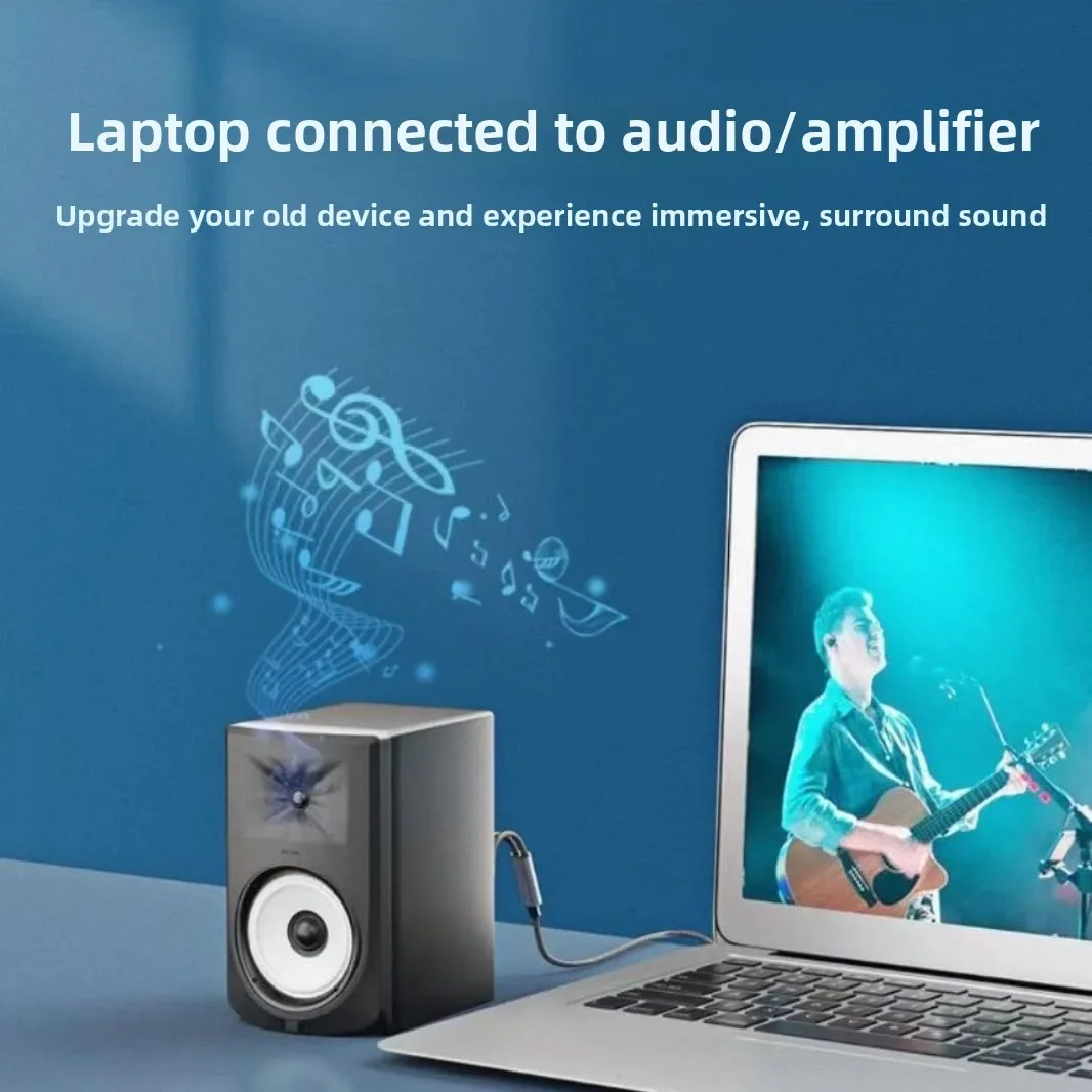 3.5mm Audio Cable Splitter to Dual RCA, Audio Cable for Speakers, Computer, and Phone Connection, RCA Audio Cable