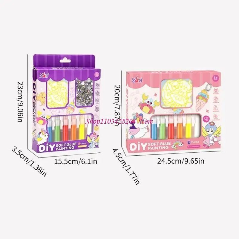 Sparkling Diamond Decoration DIY Glues Painting Pendant Craft Girls Gift