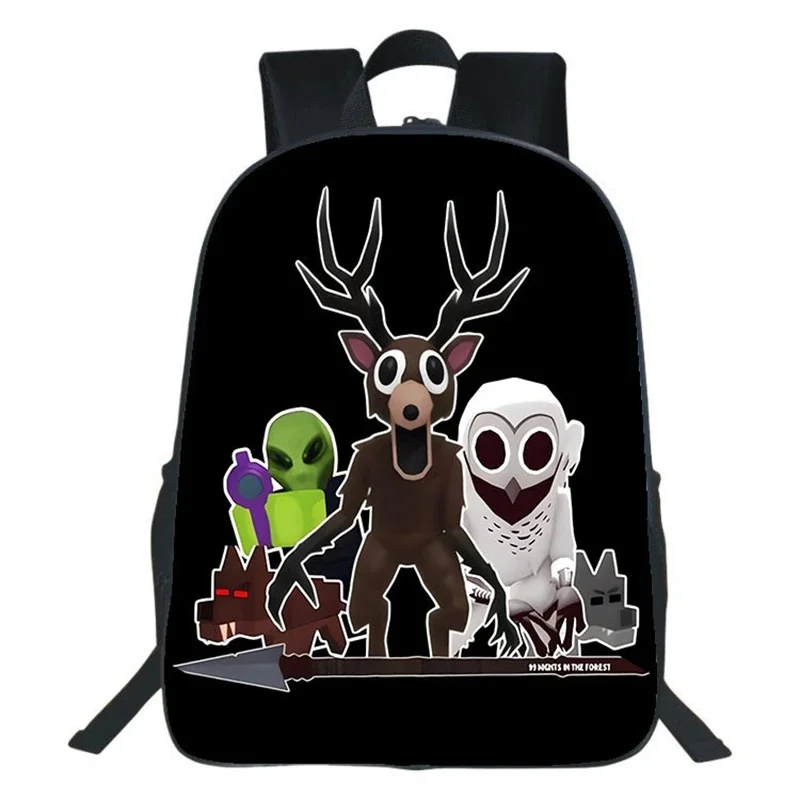 99 Nights In The Forest ゲームバックパック 40cm 学生スクールバッグ かわいいストラップリュックサック 子供ティーン向け コスプレ ハロウィンパーティーギフト