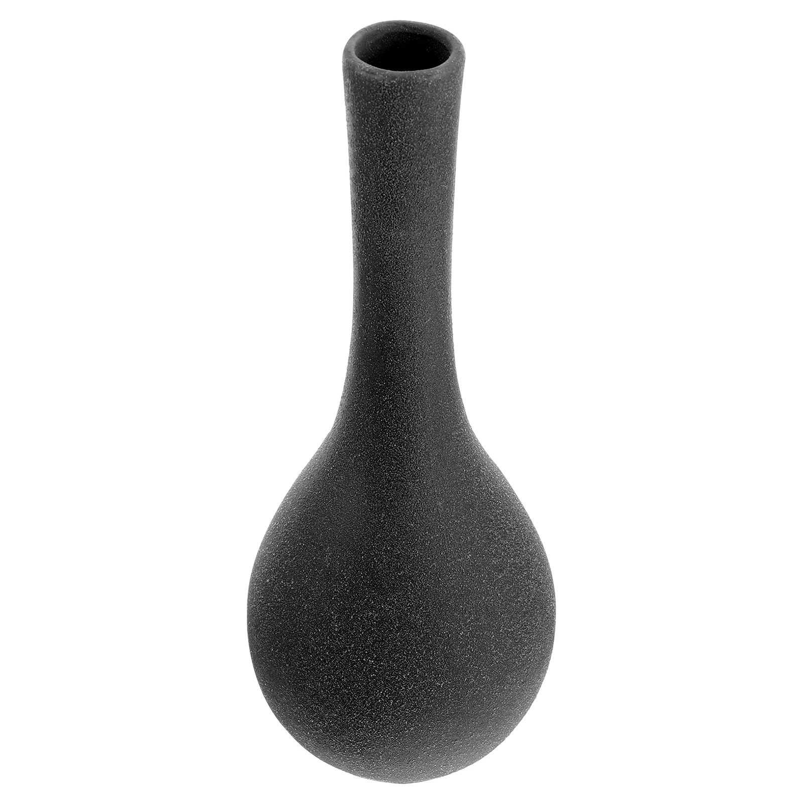 

1Pcs Ceramic Flower Vase Black Narrow Opening Simple Style Home Decoration Flower Arrangement Pot Nordic Style Hydroponic