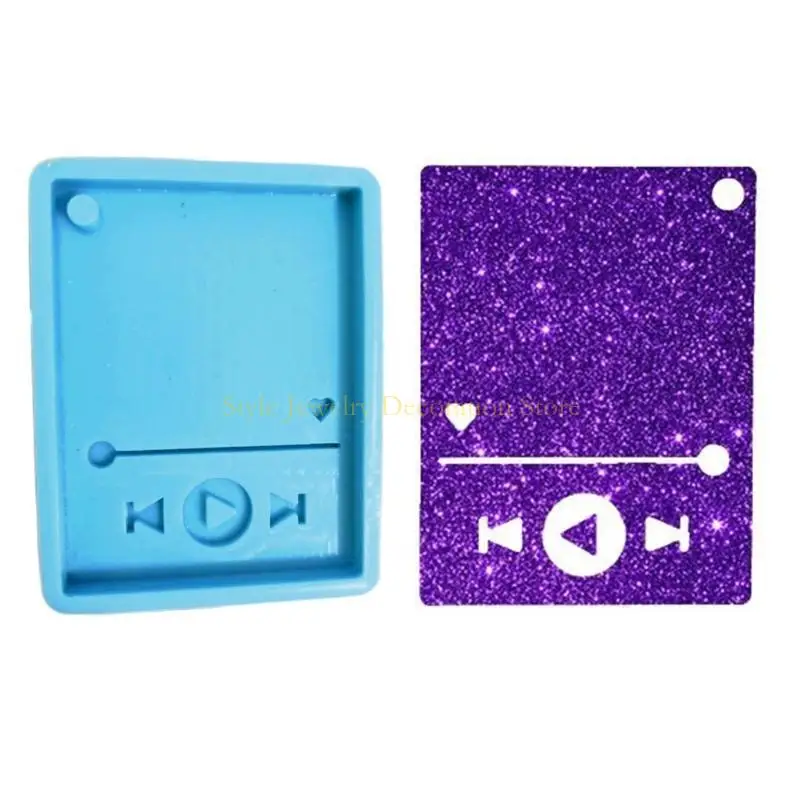 D46E Music Player Silicone Stampo Cragi fai -da -te Clay Resina Clay Casting Stampo Masto Cashing Mormo Gioielli Strumento