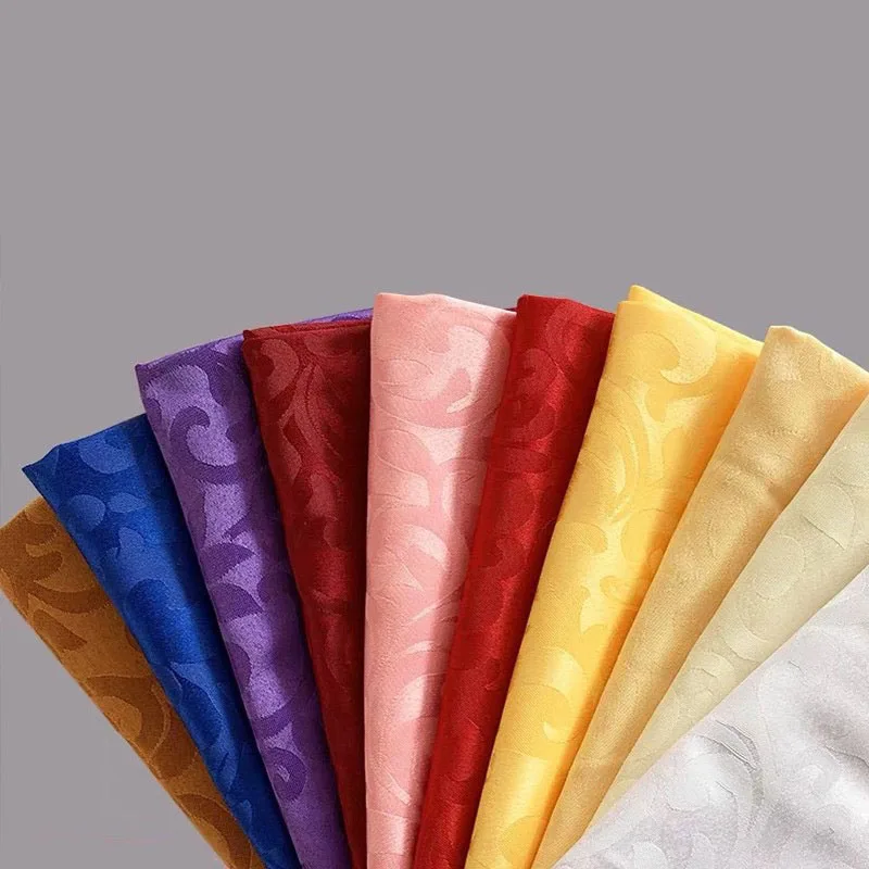 100% Polyester Napkin Cloth Decor Handkerchief Fold Flower For Hotel Wedding Party Events Table Ramadan Decoration items 2025