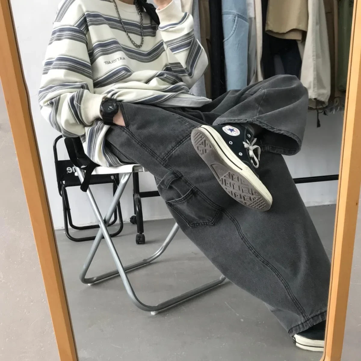 2024 Streetwear Multi-pocket Jeans Loose Plus Size 5XL Wide Leg Pants Japanese Harajuku Casual Denim Trousers Men Clothing