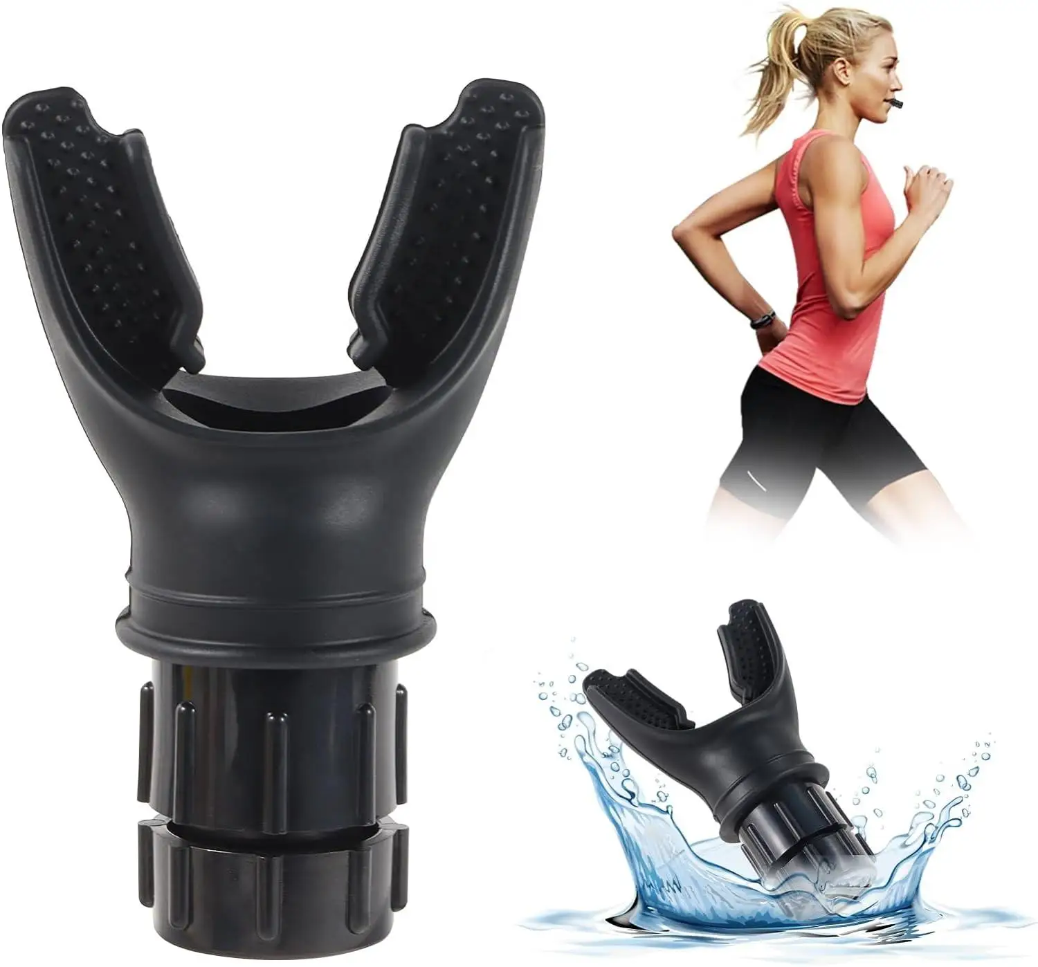 1/2Pcs Silicone Respiratory Trainer Lung Ventilator Fitness Equipment High-altitude Respiratory Training Tools for Exercise