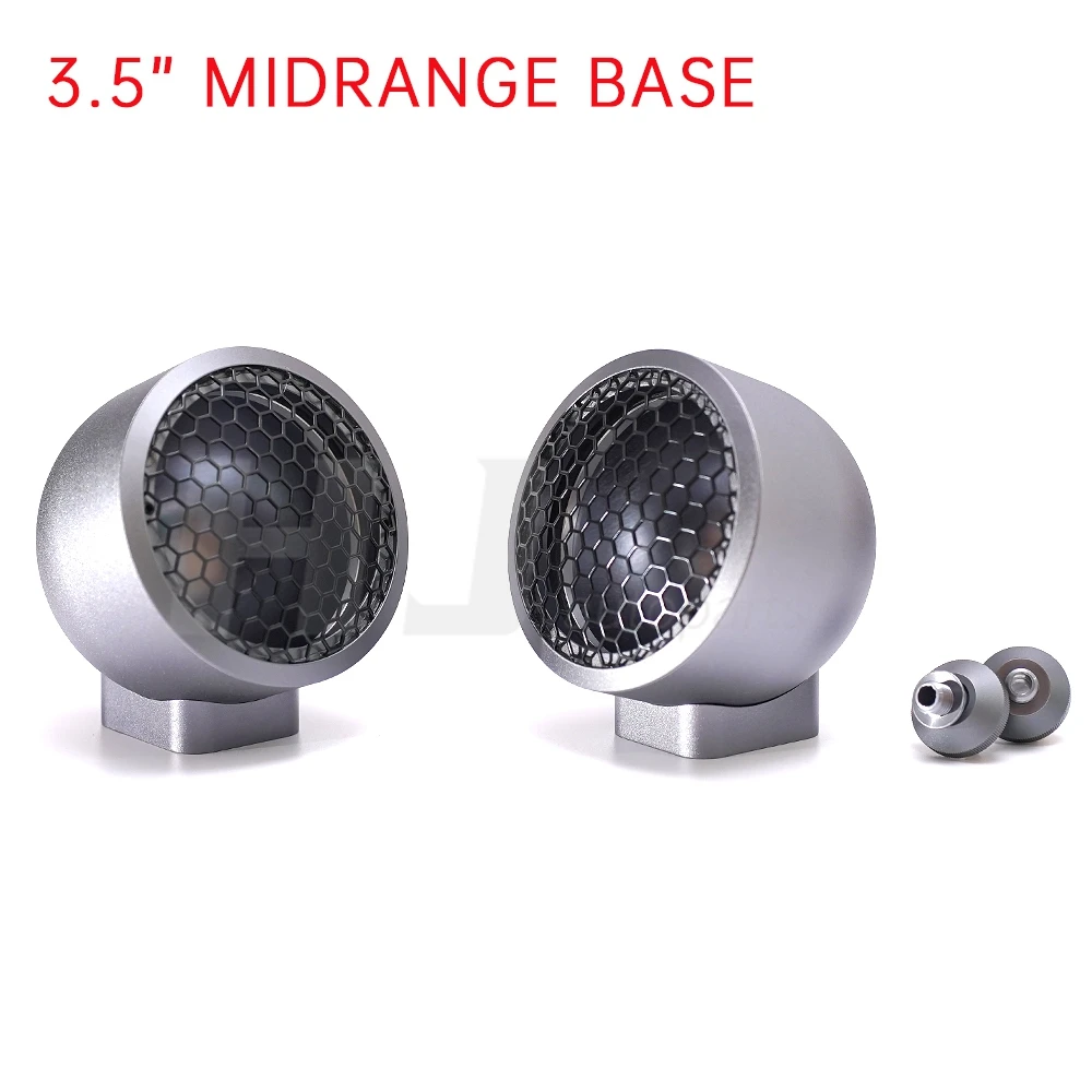 2pcs 3.5 Inch Car Midrange Speaker Base Car Audio Stand Base Bracket Boxes 3.5” Midrange Horn Seat Aluminium Support Shell Cup