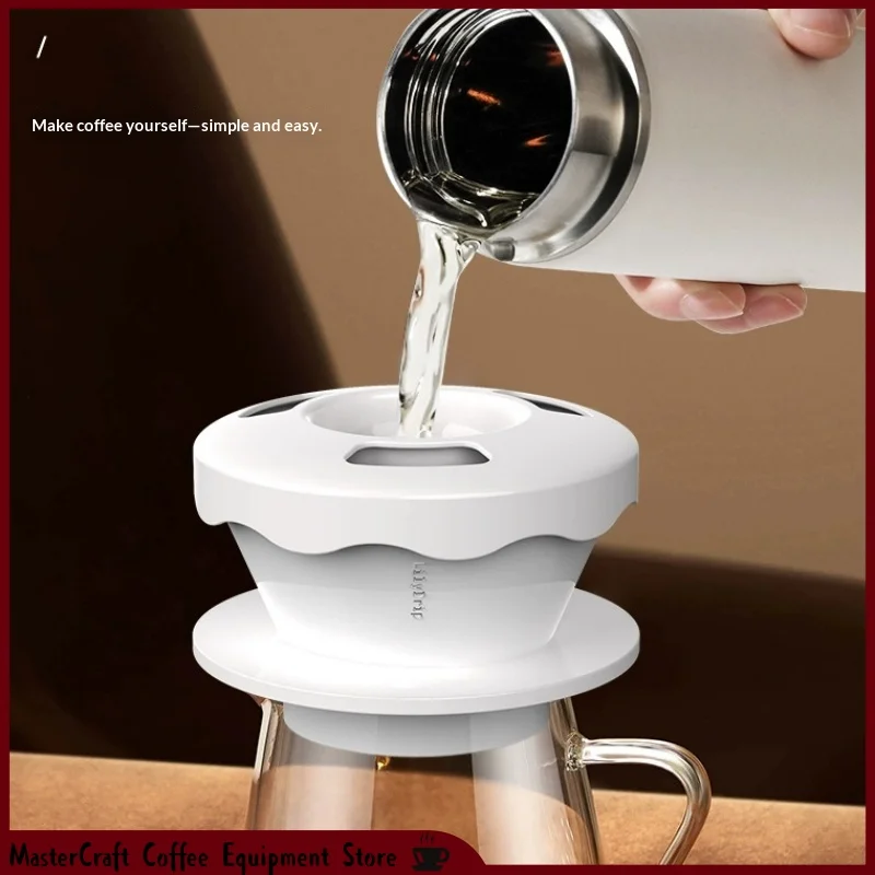 Tritan Lily Cake Coffee Dripper Hand Pour Over Coffee Filter Cup Drip Strainer Durable Reusable Home Barista Coffee Brewing Tool