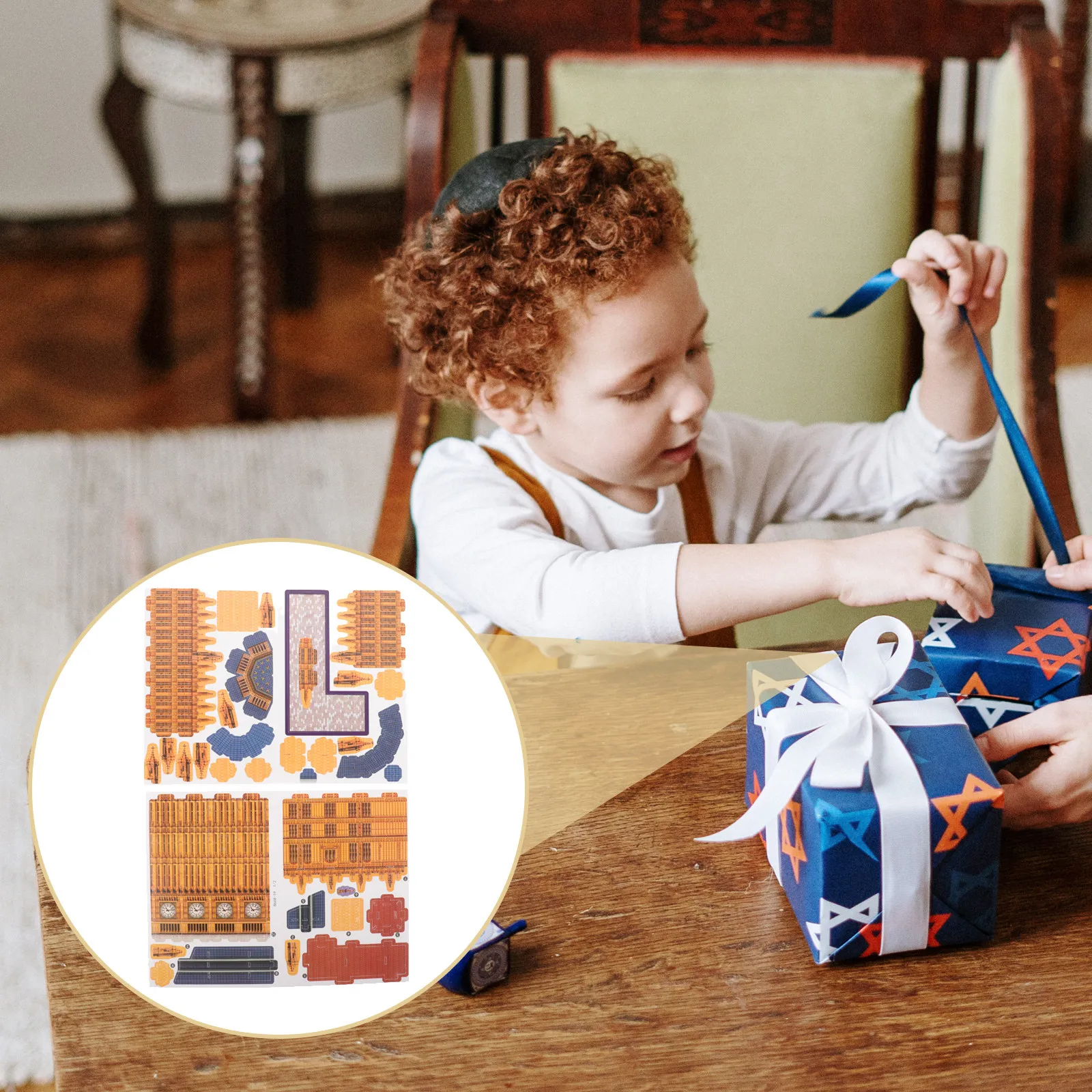 

1Set 3D Puzzle Premium Paper Assembly Kit Develops Logic Creativity Hand Eye Coordination Famous Landmark Puzzle