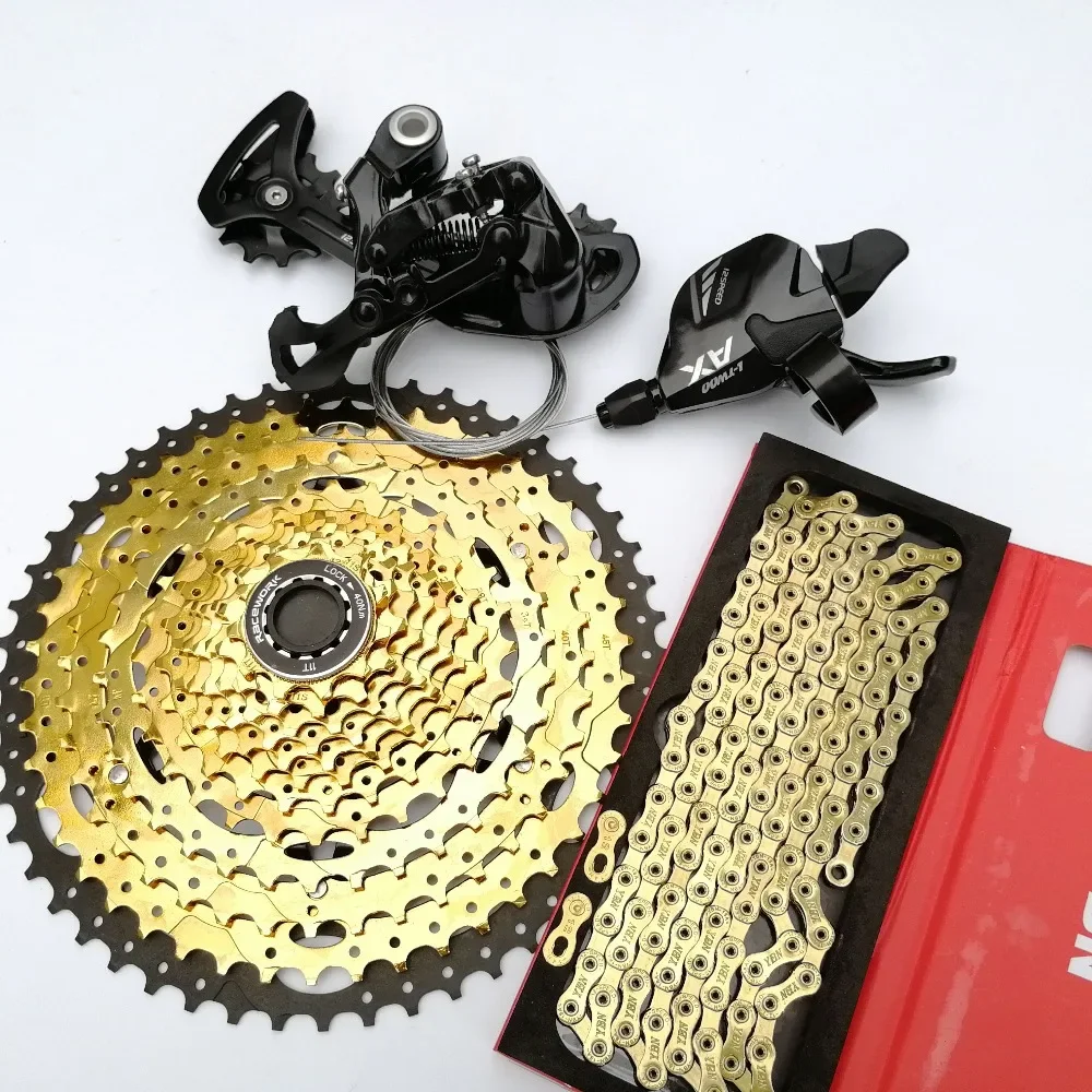 

LTWOO 1*12s 12 Speed MTB Groupset Shift Carbon Rear Derailleur Shift Chain Mountain Bike 11-52T Gold Cassette For SRAM Shimano