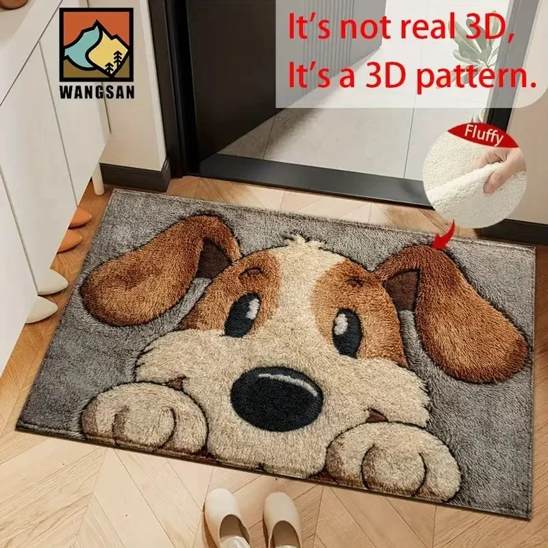 

Cartoon Animal Floor Mat Bathroom Non-Slip Easy to Clean Easy to Take Care of Bathroom Living Room Entrance Wear-Resistant Carpe