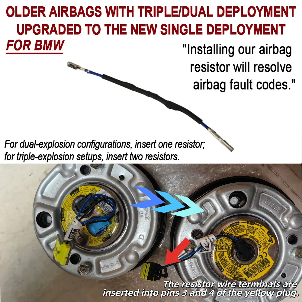 For BMW Converting Older Dual-sensor Airbags To Newer Single-sensor Resistors Resolving Airbag Fault Codes Accesorios Para Auto