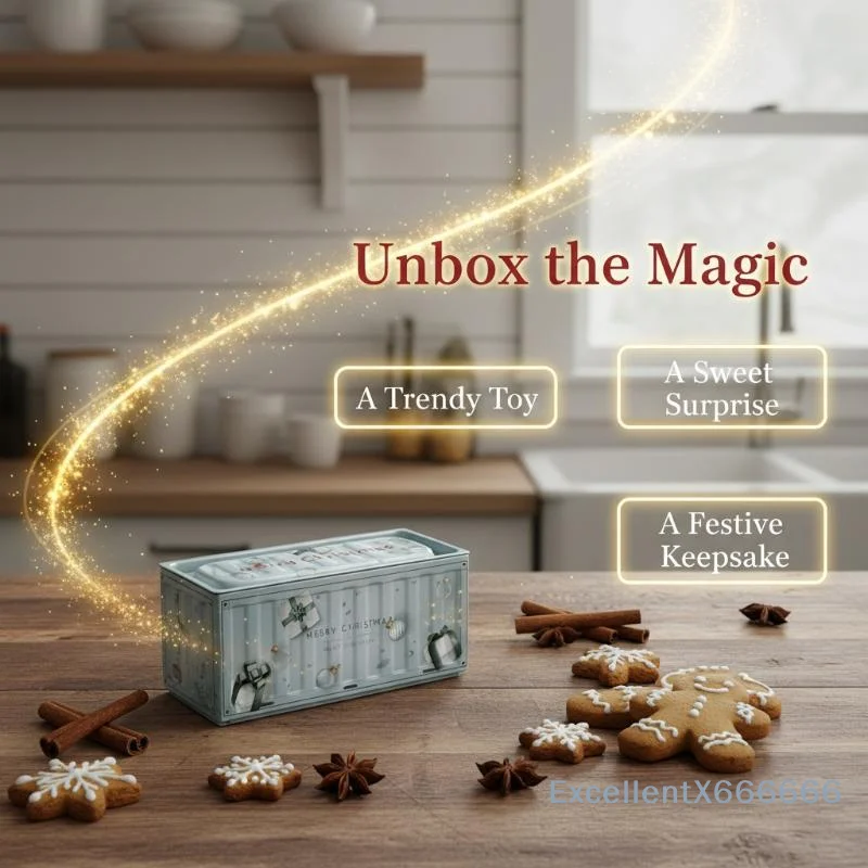 Tin Christmas Box Mini Rust Proof Vintage Style Iron Storage Box for Craft Supplies Small Snacks Xmas Gift Packaging
