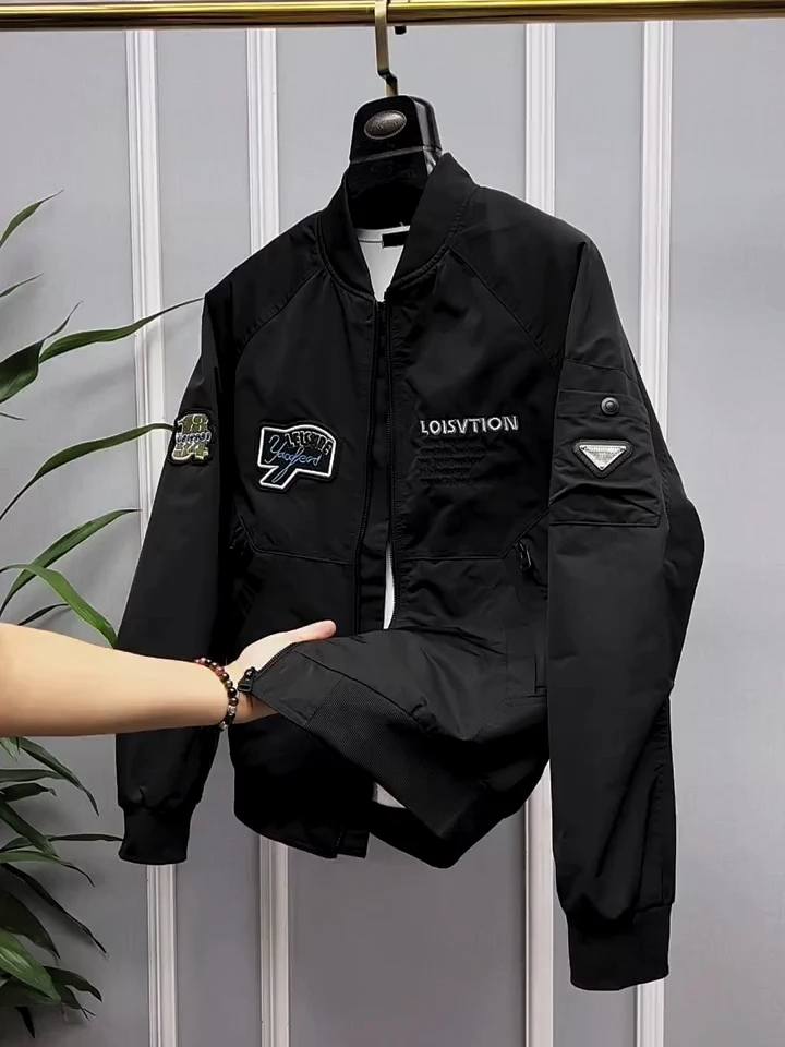 Spring 2026 Men's New Style Baseball Collar Jacket Outerwear Fashionable Versatile High Quality Cool Business Casual Long Sle...