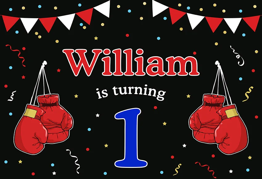 Mehofond التصوير خلفية تصارع اللياقة البدنية الملاكمة الصبي 1st حفلة عيد ميلاد القتال ليلة الديكور خلفية صور استوديو الدعائم