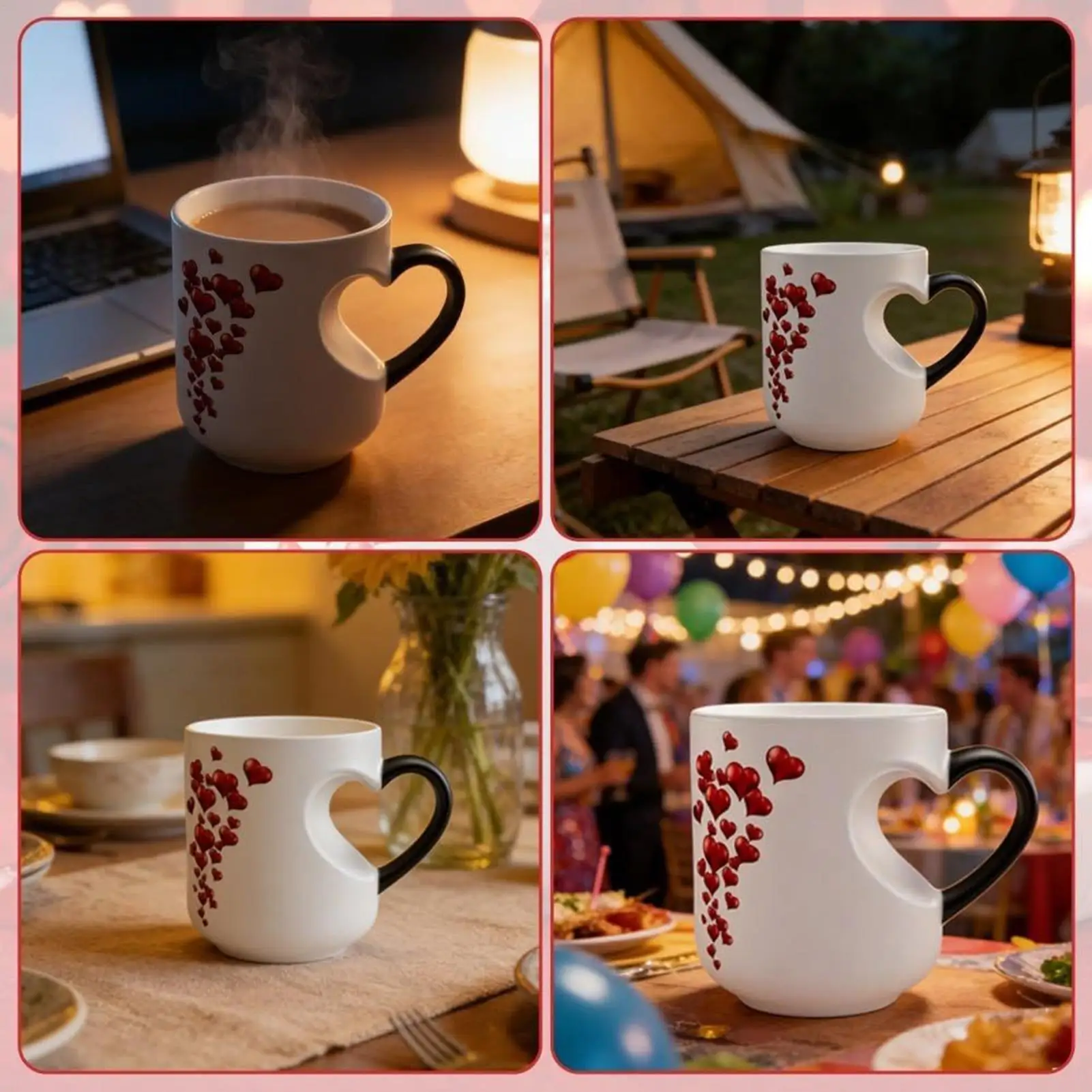 Funny Mug Color Changing Magic Coffee Tea Heat Changing Sensitive Cup Design Drinkware Ceramic Mugs Valentine's Love Gift Idea