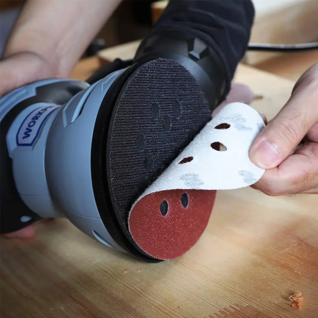 10 Particle Sizes Sandpaper Round Sanding Paper Set 5 Inch Hook and Loop Woodworking Metal Grinding Disc Abrasive Polishing Tool