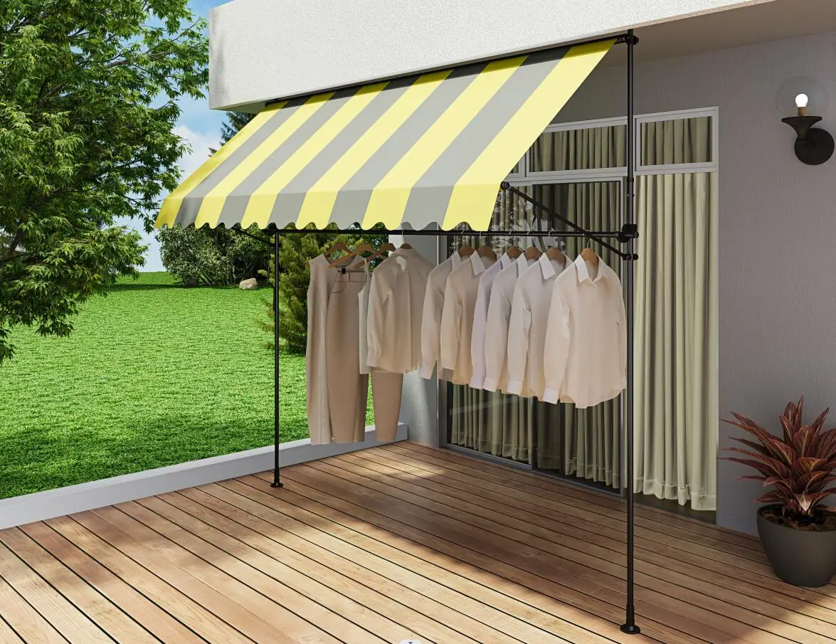 

Лидер продаж: Отдельно стоящий балконный тент-навес DIY с креплением на клипсах, солнцезащитный козырек для балкона