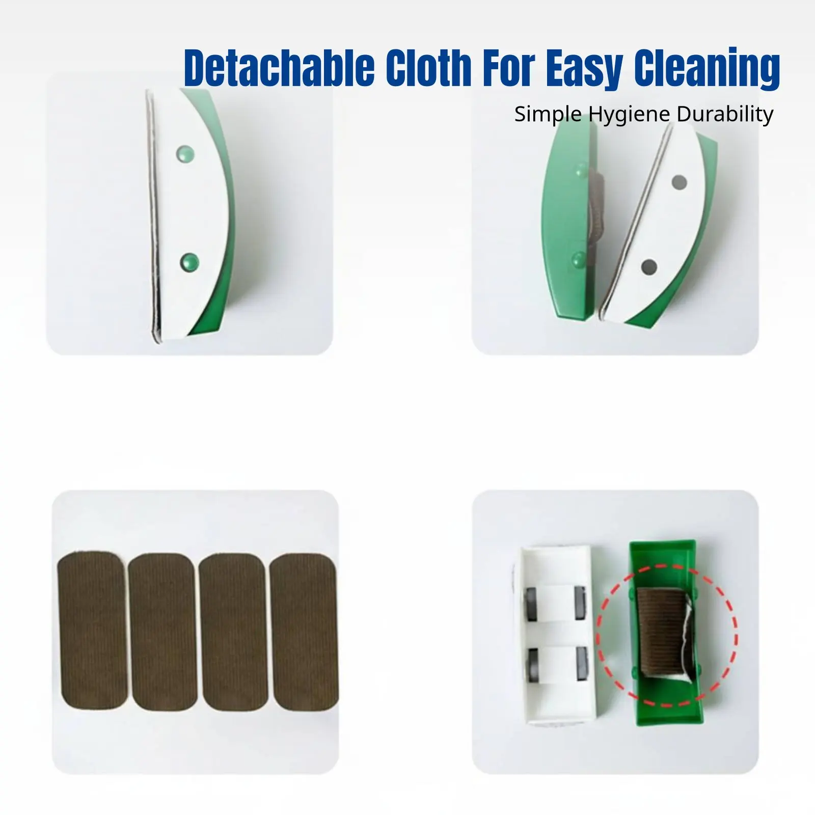 Whiteboard Eraser, Magnetic, Replaceable Cloth, Efficient Cleaning, Minimalist Design