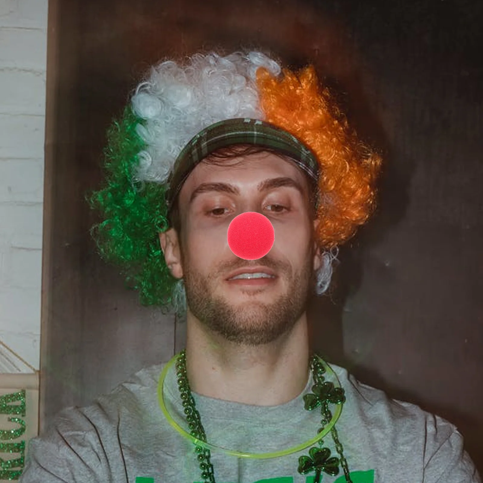 4Pcs Vibrant Red Clown Soft Sponge Material for Party Supply Masquerade Ball Cosplay Performance Prop Decor