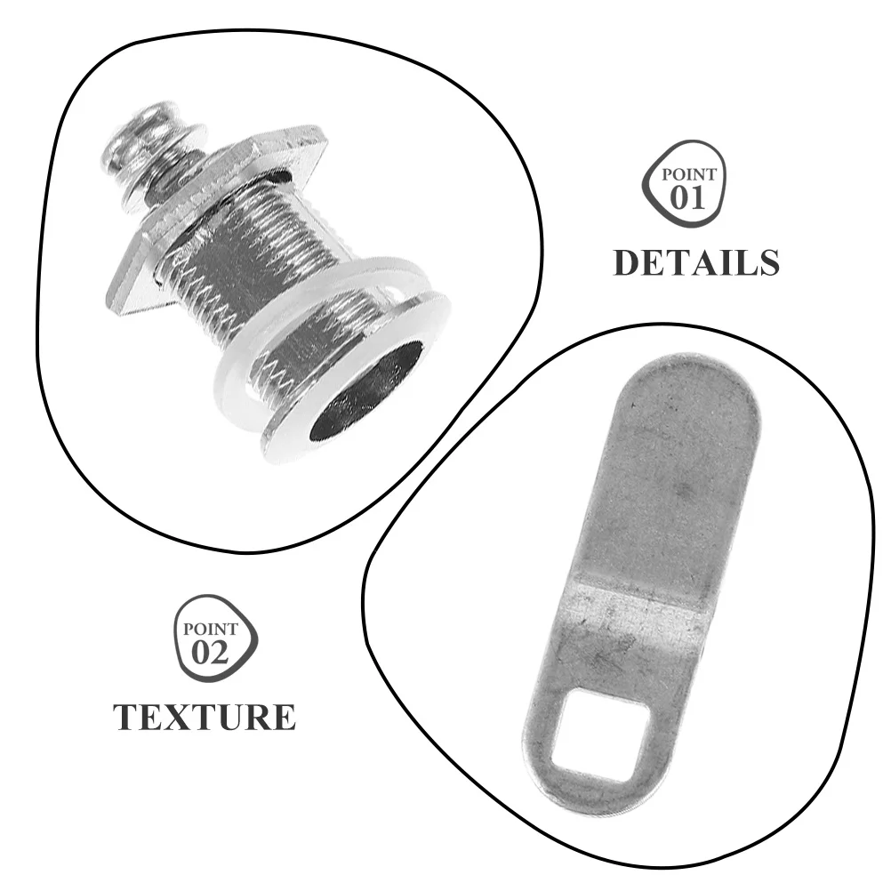 

2 Sets Trash Can Lock Stainless Steel Outdoor Security Garbage Bin Supplies Replacement Latches Triangle Slot