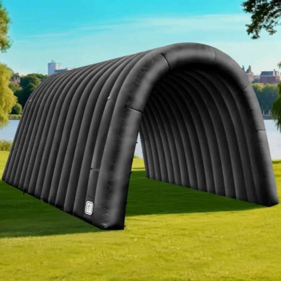 

Надувной тоннель-вход 16 футов (4,8 м) с встроенным вентилятором, черный, для бизнес-мероприятий, рекламы, выставок, промоакций, 16x10
