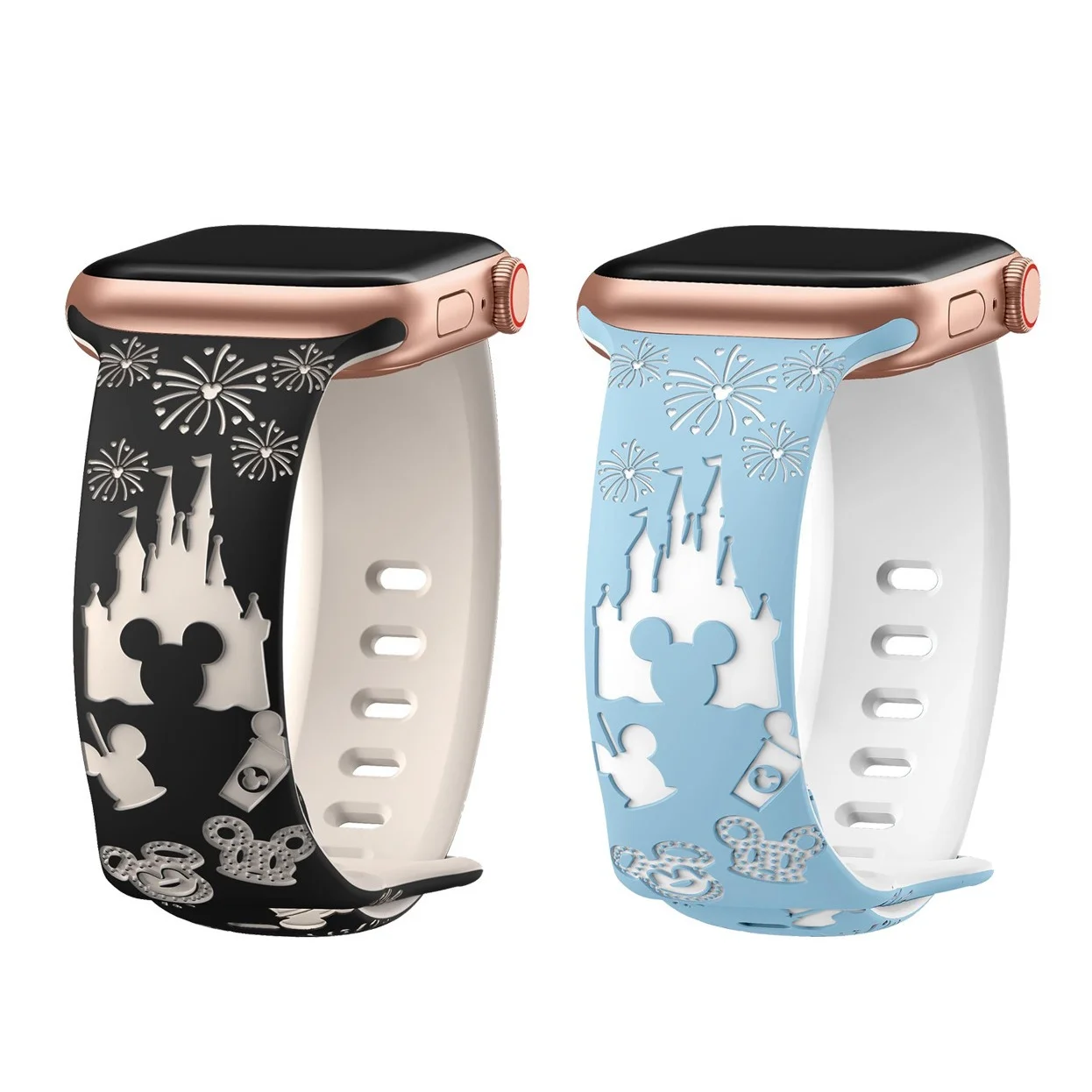 حزام محفور لساعة اليد 45 ، 44 ، 42 Apple 41 ، 40 سوار 49 ، 46 ، سيليكون Correa Series 9 8 10 7 SE 6 5 4 Ultra 2 #2