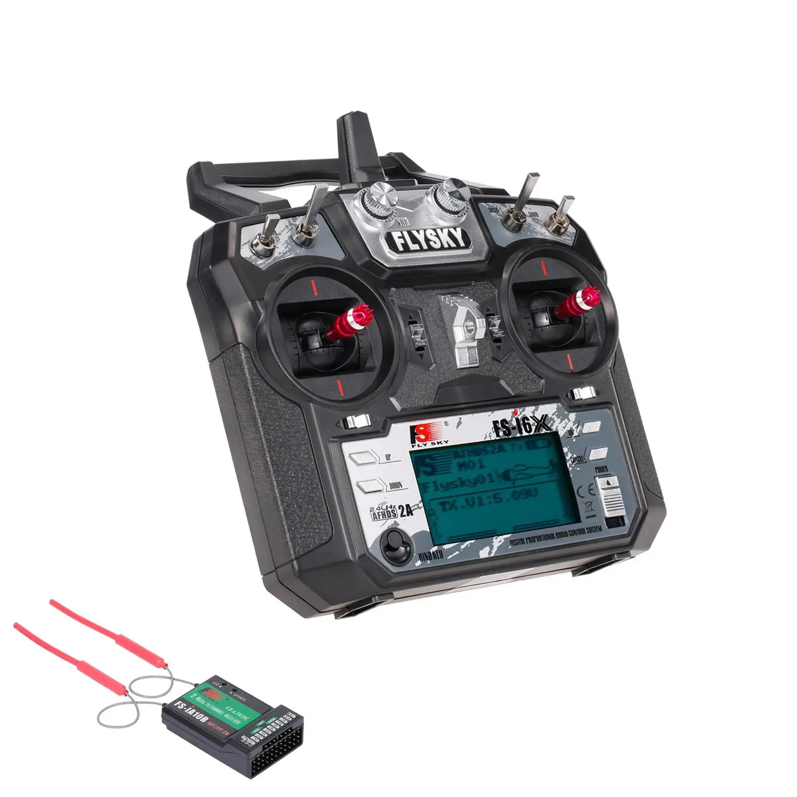 Flysky FS-i6X 2.4GHz 10CH AFHDS 2A RC เครื่องส่งสัญญาณ FS-IA6B RC Receiver FS-X6B 2 โหมดเครื่องบิน FS-iA10B เฮลิคอปเตอร์ Drone สําหรับ