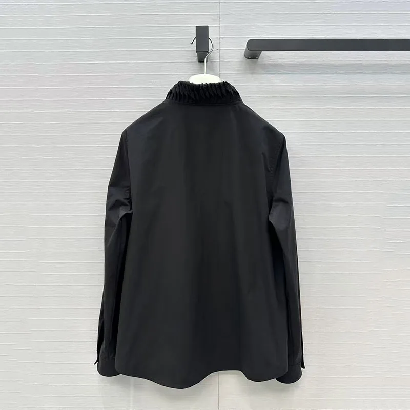 Women's Casual Stand Collar Shirt, Slim-Fit Versatile Top, High-Quality Pure Cotton Shirt, 2026, Spring, New Arrival, Blouse,