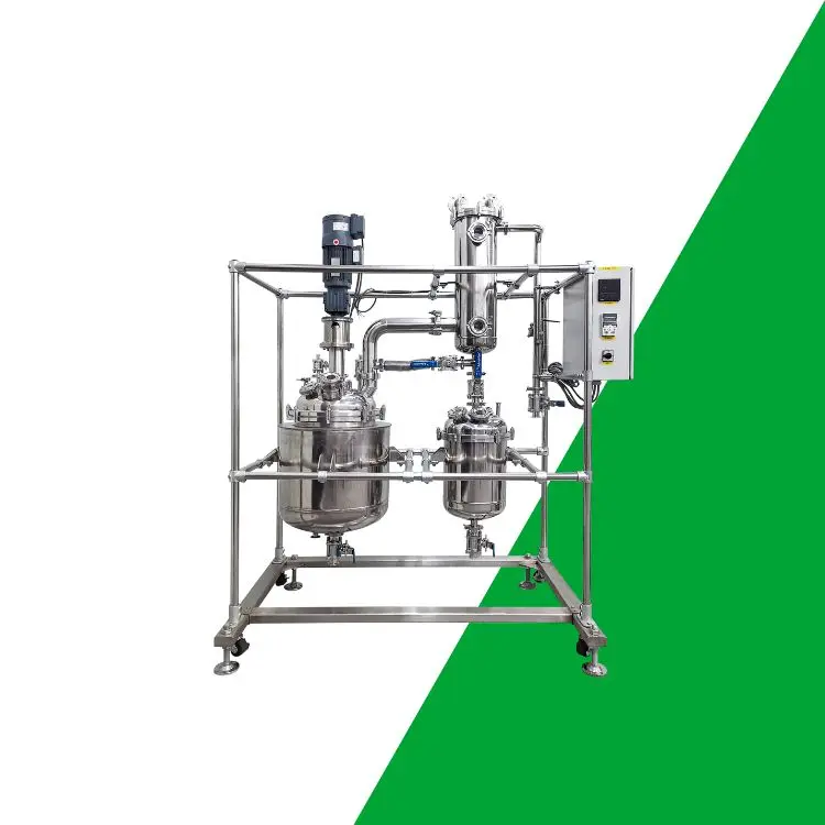 Reattore cristallizzatore rivestito in acciaio inossidabile da 100 litri per applicazioni chimiche e raffinate a olio