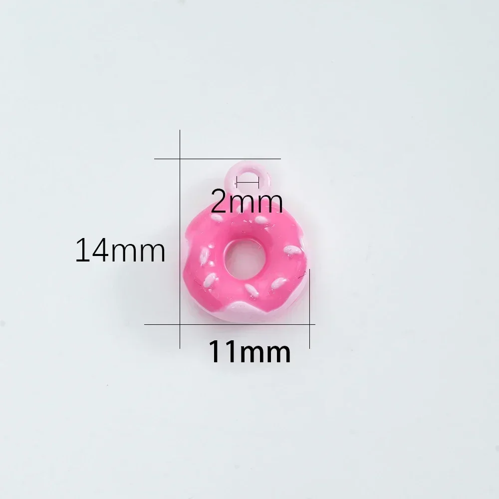 5db cutedonut Tészta élelmiszeripari  charms Tettetés élelmiszeripari kicsi medálok számára Fülbevaló Karcsat DIY ékszer Összefuserál