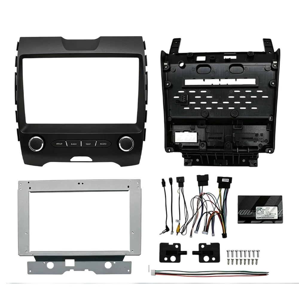 Car Stereo Fascia Frame 9 Inch For Ford Edge 2015 Low-end Android Head Unit Kit With Wiring Harness Canbus Box