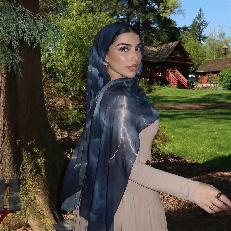 

2026 Design Printed Hijabs Premium Watercolor Women Headscarf Soft Scarf Shawl Suitable For Daily Abaya Accessories Women Veil