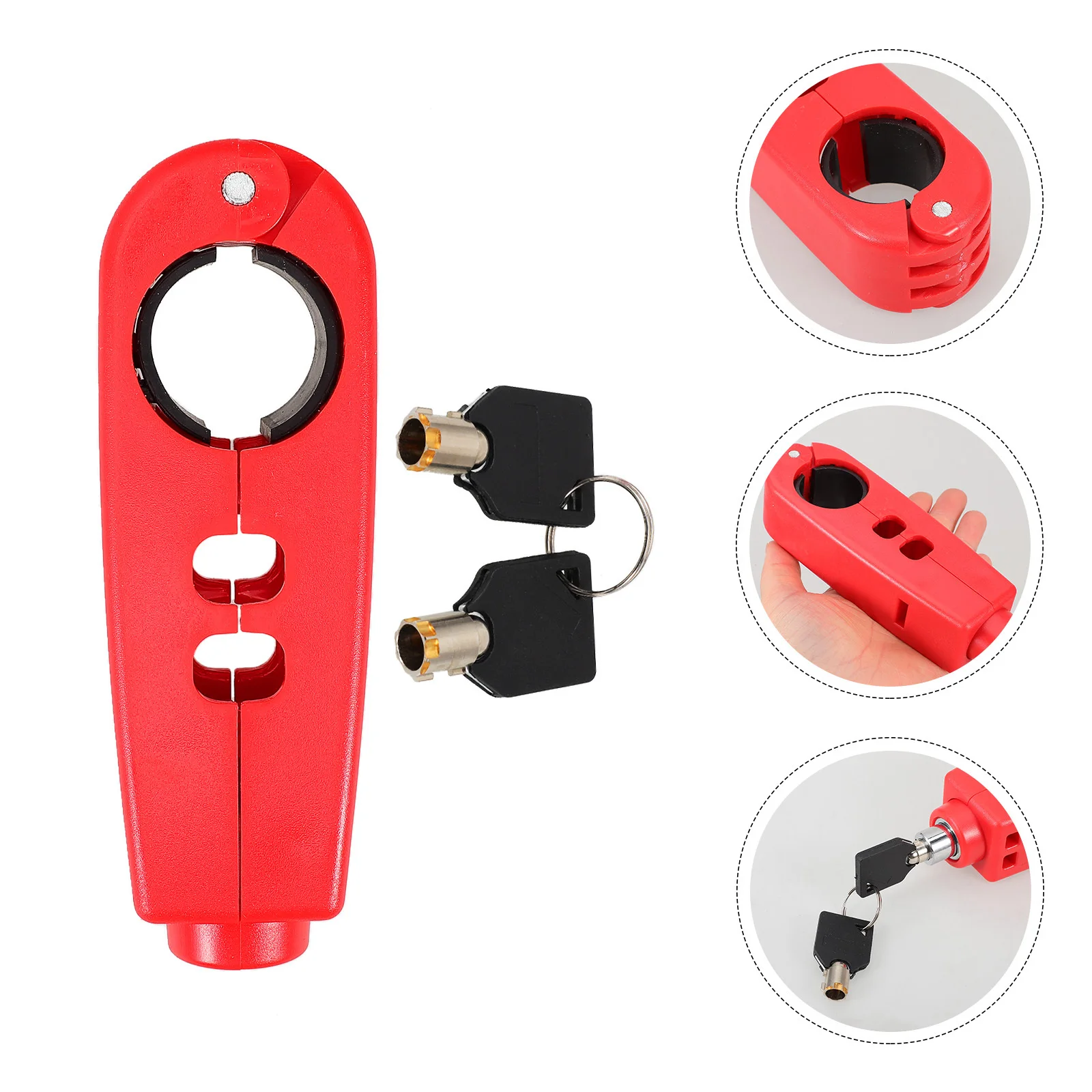 

Motorcycle Handlebar Lock Sturdy Lightweight Security For Bike Brake Throttle Anti-Theft Compact Durable Motorbike Accessory