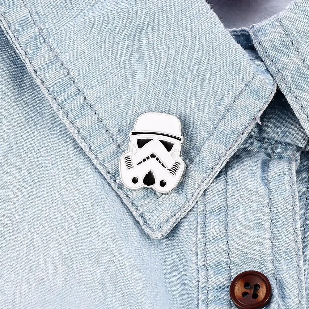 Star Wars Brooch Cosplay Imperial Stormtrooper Badge Enamel Metal Brooch Clothing Backpack Pin for Fans Jewelry Accessories Gift