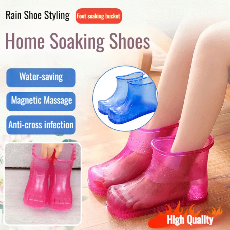 

Calf Tall Foot Spa Shoes Foot Soaking Basin Massage Foot Wash High Deep Plastic Footbaths
