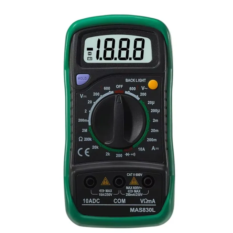 جهاز قياس متعدد رقمي عالي الجودة MAS830B جهاز اختبار احترافي يعمل بالتيار المتردد والتيار المستمر مع مشبك لوحة ذكية للبيع راسم الذبذبات