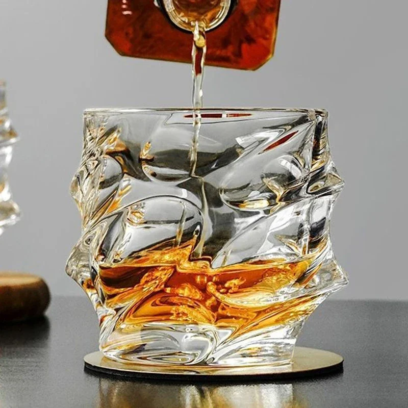 Whiskey Cups Unique Themed Cocktail Everyday Use Drinking Glasses Clear Glass Spirits Cups Wine Tumblers Beer Mugs Drinking Cups