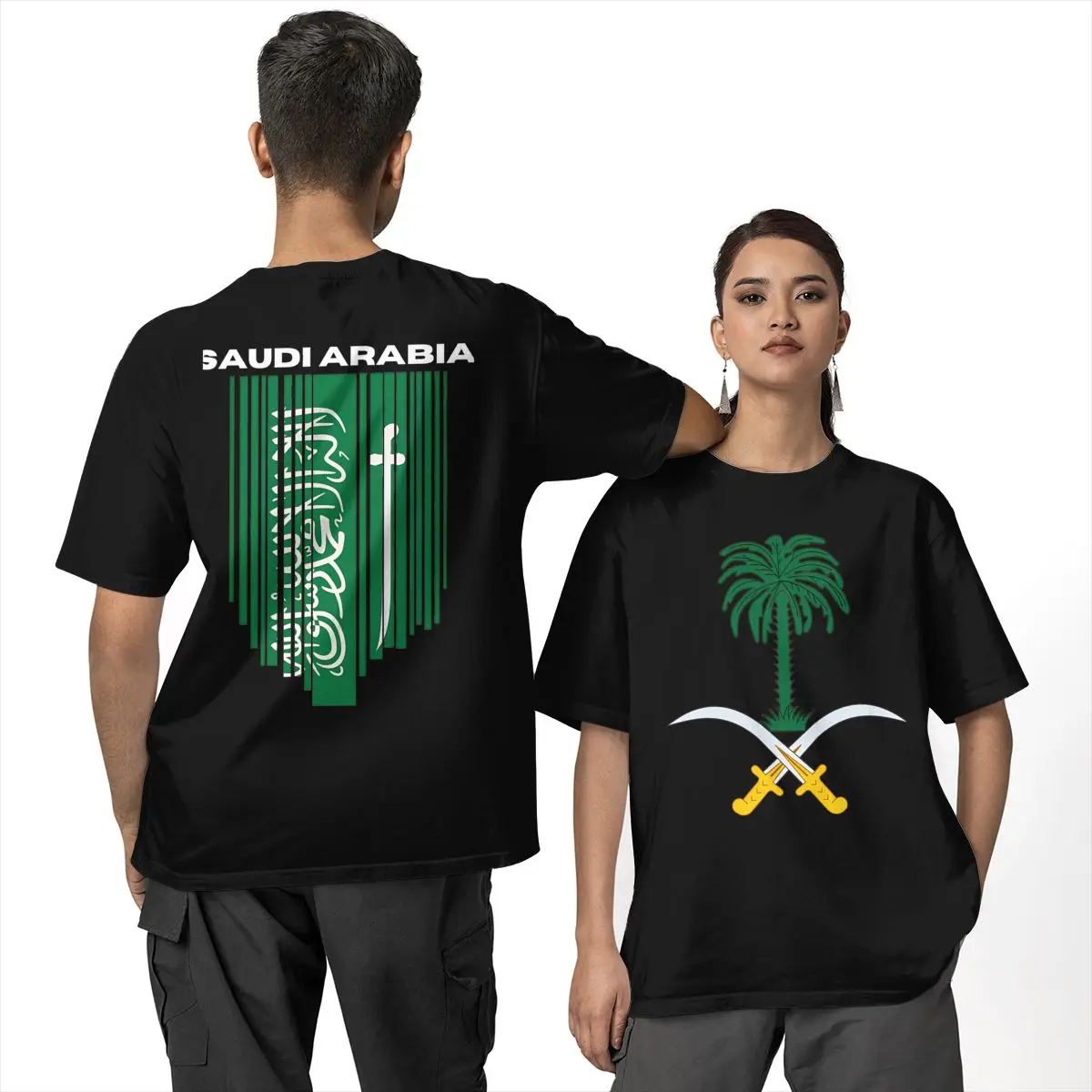 Men Kingdom of Saudi Arabia T-Shirts 100 Cotton Tees Summer Streetwear Short-Sleeved T-Shirt Harajuku Tshirt Big Size 5XL 6XL